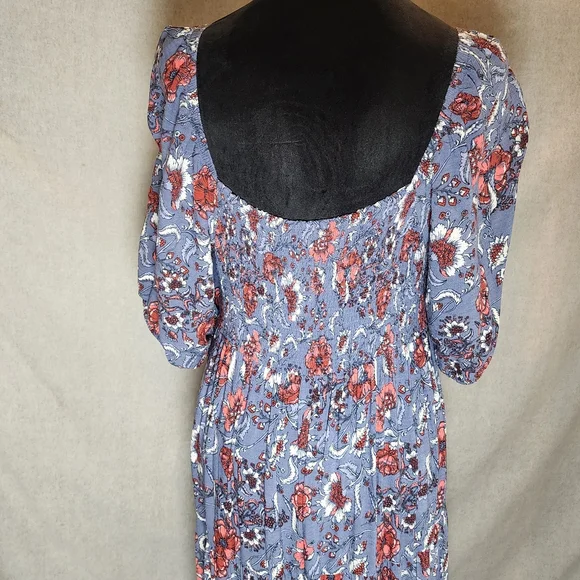 Knox Rose Blue and Red Floral Maxi Dress - Picture 5 of 10